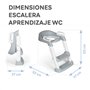 Ms BabyWorld - Réducteur WC avec Marchepied - Adaptateur avec Siège Rembourré pour Toilettes | Pliable et Hauteur Réglable | Réd