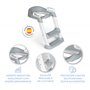 Ms BabyWorld - Réducteur WC avec Marchepied - Adaptateur avec Siège Rembourré pour Toilettes | Pliable et Hauteur Réglable | Réd