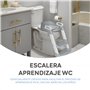 Ms BabyWorld - Réducteur WC avec Marchepied - Adaptateur avec Siège Rembourré pour Toilettes | Pliable et Hauteur Réglable | Réd