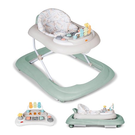 MS BabyWorld | Trotteur bébé avec plateau de jeux interactif avec sons | Base anti-basculement | Youpala avec roues en silicone