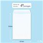 RAYLU PAPER - Lot de 10 grandes enveloppes blanches en papier avec fermeture auto-adhésive pour envoi de documents, scellées fac