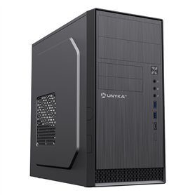 UNYKAch Boîtier d'ordinateur Micro ATX Aero C12 V2 avec Deux Ports USB 3.0 et Un Port USB Type C 2.0