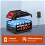 Nettoyeur Haute Pression Bonplus BP 48 V avec 2 Batteries, Nettoyeur Haute Pression sans Fil, Pistolet de Nettoyage Haute Pressi