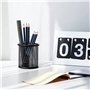Detectalia Porte-crayons de bureau en maille métallique ronde - Boîte à crayons pour bureau - Organiseur crayons et stylos - Acc