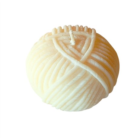 NaturaCandles - Bougie parfumée originale en forme de pelote de laine. Motif de Noël. 100% fait à la main. Parfaite comme cadeau