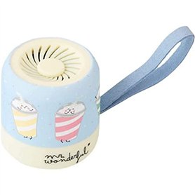 MR WONDERFUL Mini Enceinte Bluetooth sans Fil Design Smoothies de la Marque avec 3-4 Heures d'autonomie. Couleur Jaune et Bleu