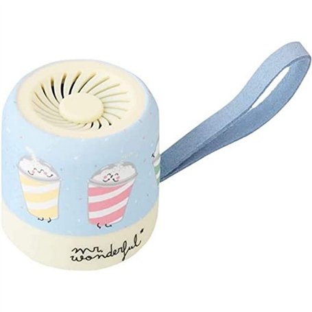 MR WONDERFUL Mini Enceinte Bluetooth sans Fil Design Smoothies de la Marque avec 3-4 Heures d'autonomie. Couleur Jaune et Bleu