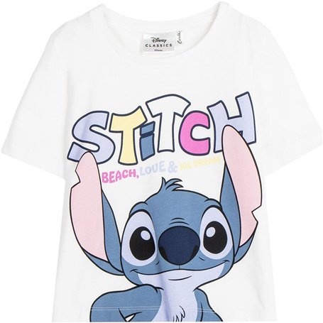 STITCH T-Shirt à Manches Courtes pour Enfant Blanc - Marque EAN : 8445484508079 - Taille : 12 Ans