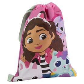Sac à dos serré par des ficelles Gabby's Dollhouse Rose 27 x 33 x 1 cm