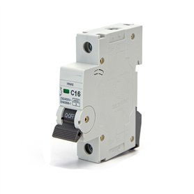 Disjoncteur automatique miniature 1P 16A courbe C gris Protection électrique pour circuits et appareils dans les installations r