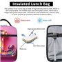 Sac à déjeuner réutilisable avec imprimé L pour homme et femme, sac fourre-tout isotherme pour le travail, le pique-nique, les v