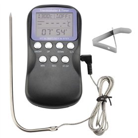 Thermomètre numérique Alimentaire Filaire Barbecue Barbecue Four à Viande thermomètre électronique avec Grand écran LCD Cuisson