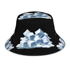 WHJDPP Chapeau bob réfléchissant avec motifs de glaçons cachés dans les nuages blancs