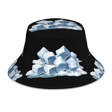WHJDPP Chapeau bob réfléchissant avec motifs de glaçons cachés dans les nuages blancs
