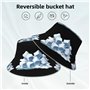 WHJDPP Chapeau bob réfléchissant avec motifs de glaçons cachés dans les nuages blancs, tendance et fonctionnel pour activités de