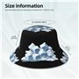 WHJDPP Chapeau bob réfléchissant avec motifs de glaçons cachés dans les nuages blancs, tendance et fonctionnel pour activités de