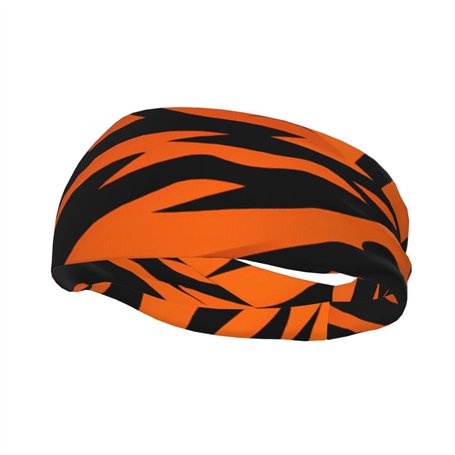 Bandeau de sport décoratif LAABBE Tigre Rayures Orange – Extensible