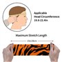 Bandeau de sport décoratif LAABBE Tigre Rayures Orange – Extensible, respirant, doux et évacuant la transpiration pour homme et 