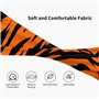 Bandeau de sport décoratif LAABBE Tigre Rayures Orange – Extensible, respirant, doux et évacuant la transpiration pour homme et 