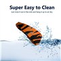 Bandeau de sport décoratif LAABBE Tigre Rayures Orange – Extensible, respirant, doux et évacuant la transpiration pour homme et 