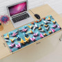 Grand tapis de souris imprimé grues en papier origami 30 x 80 cm – Tapis de bureau de jeu, protection étendue pour bureau à domi