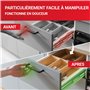 LouMaxx Lot de 4 glissières pour tiroir (2 paire) rails coulissants 310 mm 17 mm rainure - coulisse à bille facile à installer