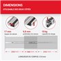 LouMaxx Lot de 4 glissières pour tiroir (2 paire) rails coulissants 310 mm 17 mm rainure - coulisse à bille facile à installer