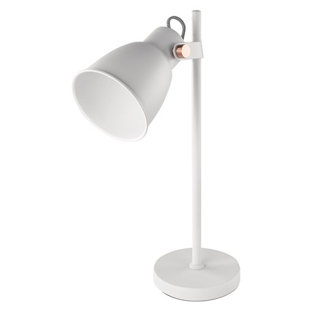 EMOS JULIAN Z7621W Lampe de bureau design vintage en métal avec douille E27 et bloc d'alimentation Lampe de lecture avec abat-jo