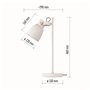 EMOS JULIAN Z7621W Lampe de bureau design vintage en métal avec douille E27 et bloc d'alimentation Lampe de lecture avec abat-jo