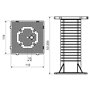 Kopos Plaque de Montage Isolante MDZ KB (l x h x p) 119 x 119 x 204 mm