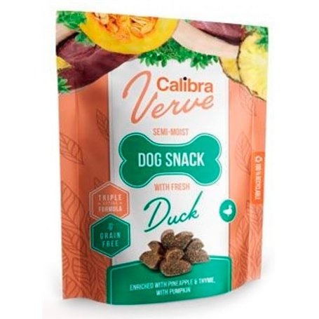 CALIBRA Dog Verve Collation Semi-Humide Canard Frais 150 g