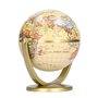Mini globe terrestre éducatif vintage marron avec support
