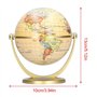 Mini globe terrestre éducatif vintage marron avec support