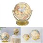 Mini globe terrestre éducatif vintage marron avec support