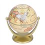 Mini globe terrestre éducatif vintage marron avec support