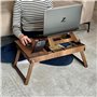 Vigo Support en Bois pour Ordinateur Portable et lit réglable avec Rangement intégré, Design Pliable et Ergonomique pour Lire, é