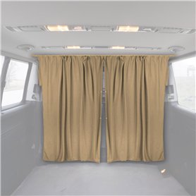 OMAC Rideaux De Séparation de Cabine Compatible avec Fiat Ducato H3 Beige Tissu