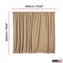 OMAC Rideaux De Séparation de Cabine Compatible avec Fiat Ducato H3 Beige Tissu