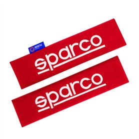 Sparco Lot de 2 protège-ceintures de sécurité Rouge