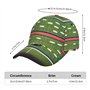 Casquette de baseball réglable avec imprimé terrain de football américain et ballon pour hommes, casquette de baseball de style 