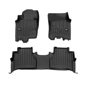 Tapis de Sol 3D TPE Premium Compatible avec Nissan Navara IV 2014-2022 | Revêtement de Sol pour Voiture - Intérieur antidérapant