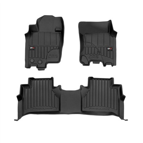 Tapis de Sol 3D TPE Premium Compatible avec Nissan Navara IV 2014-2022 | Revêtement de Sol pour Voiture - Intérieur antidérapant
