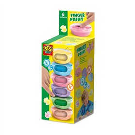 Ses Creative 00397 Peinture au Doigt Pastel - Orange