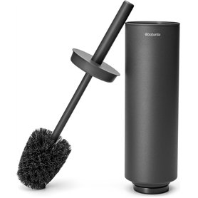 Brabantia - Brosse de Toilettes et Support Mindset - Poignée de Protection en Acier - Résiste à la Corrosion - Accessoire de Sal