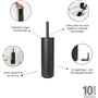 Brabantia - Brosse de Toilettes et Support Mindset - Poignée de Protection en Acier - Résiste à la Corrosion - Accessoire de Sal