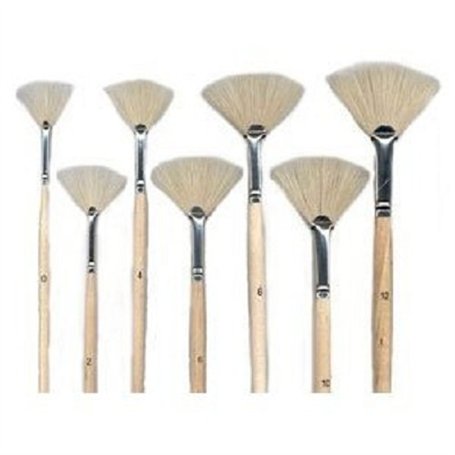 Jeu de 7 pinceaux éventail pour peinture à l'huile et peinture acrylique