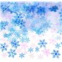 Youery 600Pcs Confettis de Flocons de Neige，Papier Artificiel Blanc et Bleu pour Noël Hiver congelée Mariage Anniversaire Vacanc