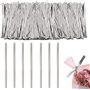Youery Attaches Métallisées,Sac de Pain 2000 pièces Corde attachée,Fil métallique décoratif doré et argentées pour Biscuits de B
