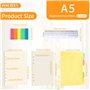 120 Feuilles Recharge Ligné Papier pour A5 Classeur Carnet