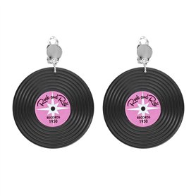 Boucles D'oreilles Disco Femme I Deguisement Annee 50 I Disque Vinyl I Rock n Roll
